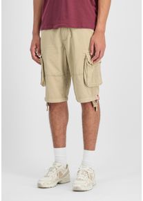 Shorts Alpha Industries "Jet Short", Herren, Gr. 38, Normalgr&ouml;&szlig;en, wei&szlig; (bone wei&szlig;), Obermaterial: 100% Baumwolle, Hosen Shorts