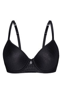 Sassa Mode T-Shirt-BH SASSA "Spacer BH mit B&uuml;gel PURE ANIMAL", Damen, Gr. 95, Cup B, schwarz, Stoff, Obermaterial: 85% Polyester PES. 15% Elasthan EL., BHs T-Shirt-BH