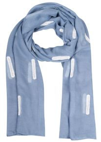 Modeschal Capelli New York, Damen, mid blau, ivory, Obermaterial: 100% Polyester, Modet&uuml;cher Modeschal
