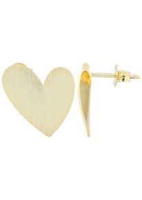 Adelia&acute;s Paar Ohrstecker ADELIA&acute;S "Damen Ohrringe &iquest; Ohrstecker Herz aus 925 Silber", gold, Ohrringe, Damen, Silber 925 (Sterlingsilber), Paar Ohrstecker