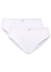 Slip Calida "Benefit Women", Herren, Gr. XS (36/38), wei&szlig;, Single Jersey, Obermaterial: 94% Baumwolle, 6% Elasthan, unifarben, normal, Unterhosen Slip, elastisch, Single Jersey-Qualit&auml;t, weich, Basic