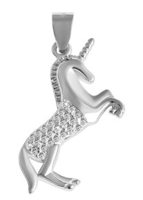 Adelia&acute;s Kettenanh&auml;nger ADELIA&acute;S "Damen Anh&auml;nger &iquest; Einhorn Anh&auml;nger aus 925 Silber mit Zirkonia", silber, Schmuckanh&auml;nger, Damen, Kettenanh&auml;nger