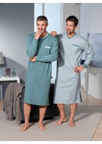 King&acute;S Club Nachthemd KINGS CLUB "Nachthemden", Damen, Gr. 60/62, Normalgr&ouml;&szlig;en, gr&uuml;n (mint, mint, bedruckt), 100% Baumwolle, bedruckt, gemustert, Kleider Nachthemd