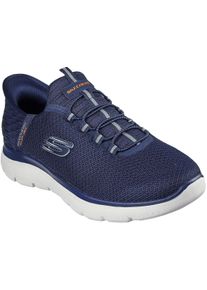 Wanderschuh Skechers "Summits", Herren, Gr. 41, blau (marineblau), Obermaterial: 50% Rindsleder Leather cow. 50% Lammleder LEL., Schuhe Wanderschuh
