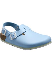 Clog Birkenstock "Tokio Pro", Damen, Gr. 37, blau, Obermaterial: 50% Rindsleder Leather cow. 50% Lammleder LEL., Schuhe Clog