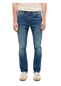 Slim-fit-Jeans Mustang "Herren Style Vegas Slim", Damen, Gr. 38, L&auml;nge 34, 683 mittelblau, Denim/Jeans, 93% Baumwolle, 5% Polyester, 2% Elasthan, unifarben, slim fit, Jeans Slim-fit-Jeans