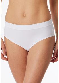 Slip Schiesser "Unique Micro", Herren, Gr. 48, wei&szlig; (100, wei&szlig;), Single Jersey, Obermaterial: 70% Polyamid, 30% Elasthan, k&ouml;rpernah, Unterhosen Slip, weicher Bund, elastische Wirkware