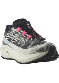 Laufschuh Salomon "AERO FLOW GRVL GORE-TEX", Damen, Gr. 43, vanilla ice, schwarz, knockout pink, Synthetik, Textil, Schuhe Laufschuh, wasserdicht