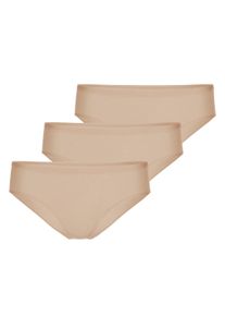 Slip Calida "Slip Natural Comfort Regular Cut Slip 3P 3er Pack", Herren, Gr. 48-50, beige (nude), Obermaterial: 92% Baumwolle CO. 8% Elasthan EL., Unterhosen Slip