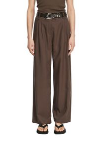 Stoffhose comma, Herren, Gr. 36, N-Gr, braun, Web, Obermaterial: 90% Lyocell, 10% Leinen, unifarben, loose fit lang, Hosen Stoffhose, mit Leinenanteil