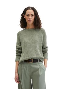 Marc O'Polo Rundhalspullover MARC O'POLO, Damen, Gr. XS, fresh sage, Strick, Obermaterial: 70% Baumwolle, 30% Polyester, oversize normal, Rundhals, B&uuml;ndchen, Pullover Rundhalspullover, aus B&auml;ndchengarn