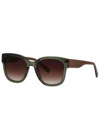 Sonnenbrille BRENDEL EYEWEAR "Modell 906203", Herren, braun, gr&uuml;n, leicht gl&auml;nzend, Sonnenbrillen Sonnenbrille, Form Karree/Eckig, Logoschriftzug auf B&uuml;gel, Kunststofffassung
