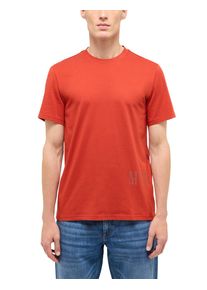 Kurzarmshirt Mustang "Herren Style Austin", Damen, Gr. S, rot, Jersey, 100% Baumwolle, Rundhals, Shirts Kurzarmshirt