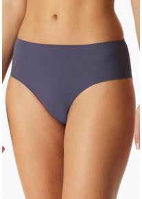 Slip Schiesser "Invisible Soft Lace", Herren, Gr. 46, indigo, Single Jersey, Obermaterial: 70% Polyamid, 30% Elasthan, k&ouml;rpernah, Unterhosen Slip, Single Jersey, Lasercut-Abschl&uuml;sse, Spitzeneinsatz hinten