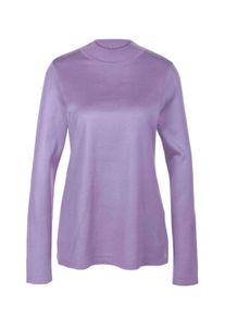 Strickpullover GOLDNER "Strickpullover mit Stehbundkragen", Damen, Gr. 42, lila (flieder), Obermaterial: 100% Polyacryl PAN., eng Tubular, Pullover Strickpullover, wie echter Kaschmir