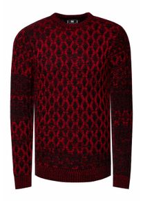 Rusty Neal Used-Look Karomuster Rundhals-Pullover