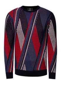 Rusty Neal Feinstrick Colorblock Rundhals-Pullover