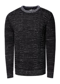 Rusty Neal Grobstrick mit Kontrastfarben Rundhals-Pullover