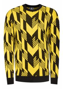 Rusty Neal Kontrast Feinstrick Rundhals-Pullover