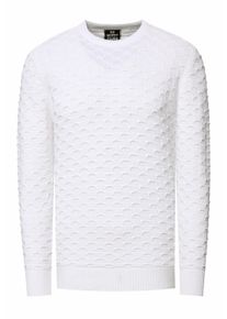 Rusty Neal Grobstrick mit Muster Einfarbig Rundhals-Pullover