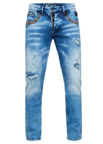 Rusty Neal Jeans Hose "YOKOTE" Straight Fit Stone-Washed