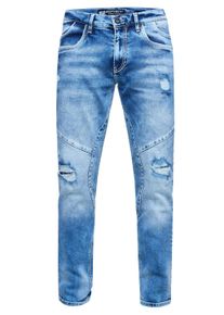 Rusty Neal Jeans Hose "NISHO" Straight-Fit Biker Cotton-Stretch