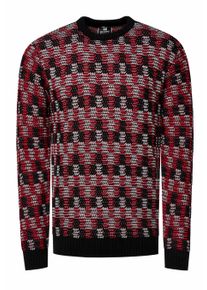 Rusty Neal Kontrast Rundhals-Pullover