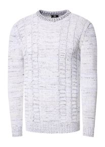 Rusty Neal Grobstrick mit Kontrastfarben Rundhals-Pullover