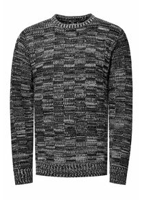 Rusty Neal Kontrast Grobstrick Rundhals-Pullover