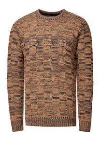 Rusty Neal Kontrast Grobstrick Rundhals-Pullover
