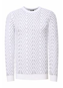 Rusty Neal Grobstrick mit Muster Rundhals-Pullover