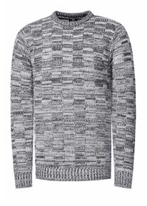 Rusty Neal Kontrast Grobstrick Rundhals-Pullover