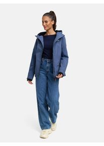 Marikoo Damen &Uuml;bergangsjacke leichte wind- und wasserabweisende Jacke mit Kapuze Dusty Blue