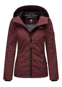 Marikoo Damen &Uuml;bergangsjacke leichte wind- und wasserabweisende Jacke mit Kapuze Weinrot