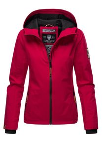 Marikoo Damen &Uuml;bergangsjacke leichte wind- und wasserabweisende Jacke mit Kapuze Fuchsia