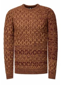 Rusty Neal Used-Look Karomuster Rundhals-Pullover