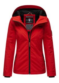 Marikoo Damen &Uuml;bergangsjacke leichte wind- und wasserabweisende Jacke mit Kapuze Rot