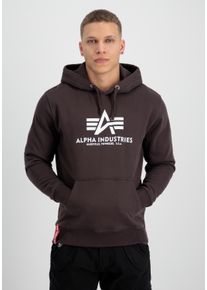 Hoodie Alpha Industries "Basic Hoodie BL", Herren, Gr. S, braun (hunter braun), Obermaterial: 80% Baumwolle, 20% Polyester, regular fit, Sweatshirts Hoodie