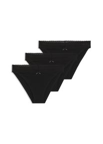 Slip HUGO UNDERWEAR, Herren, Gr. XXL, 3 Stk., schwarz, Jersey, Obermaterial: 95% Baumwolle, 5% Elasthan, k&ouml;rpernah, Unterhosen Slip, mit Spitzenbesatz