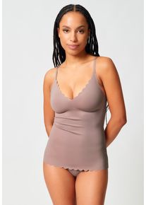 Achseltop Skiny "Sensation", Damen, Gr. 44, 1 Stk., N-Gr, antler, Obermaterial: 62% Polyacryl, 38% Elasthan, unifarben, normal, Unterhemden Achseltop