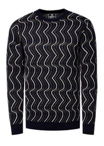 Rusty Neal 80er-Design Feinstrick Rundhals-Pullover