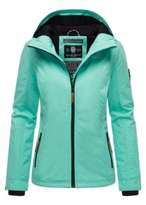 Marikoo Damen &Uuml;bergangsjacke leichte wind- und wasserabweisende Jacke mit Kapuze Aqua Green