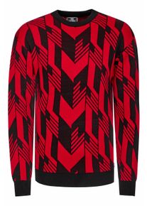 Rusty Neal Kontrast Feinstrick Rundhals-Pullover