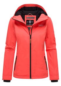 Marikoo Damen &Uuml;bergangsjacke leichte wind- und wasserabweisende Jacke mit Kapuze Coral Pink
