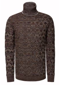 Rusty Neal Kontrast Grobstrick Rollkragen-Pullover