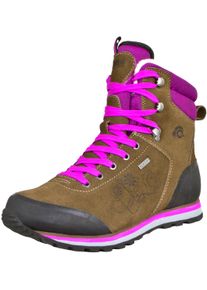 GUGGEN Mountain Damen Trekking-& Wanderstiefel mit Wolle Winterstiefel Braun