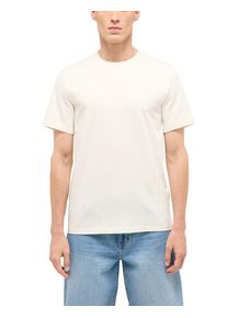 Kurzarmshirt Mustang "Herren Style Austin", Damen, Gr. S, sanftes wei&szlig;, Jersey, 100% Baumwolle, Rundhals, Shirts Kurzarmshirt