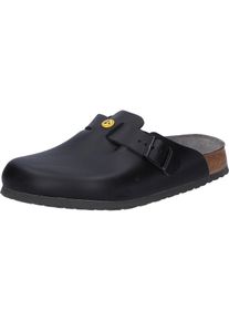 Pantolette Birkenstock "Boston ESD", Damen, Gr. 48, schwarz, Obermaterial: 100% Rindsleder Leather cow., Schuhe Pantolette