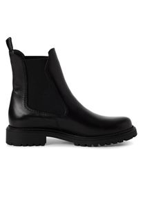 Tamaris Damen Klassische Chelsea-Stiefeletten aus schwarzem Leder