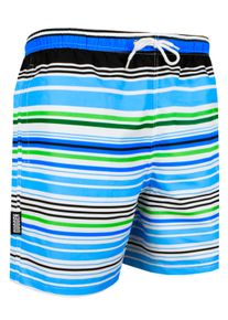 GUGGEN Mountain Herren Badehose mit Muster Streifen Blau